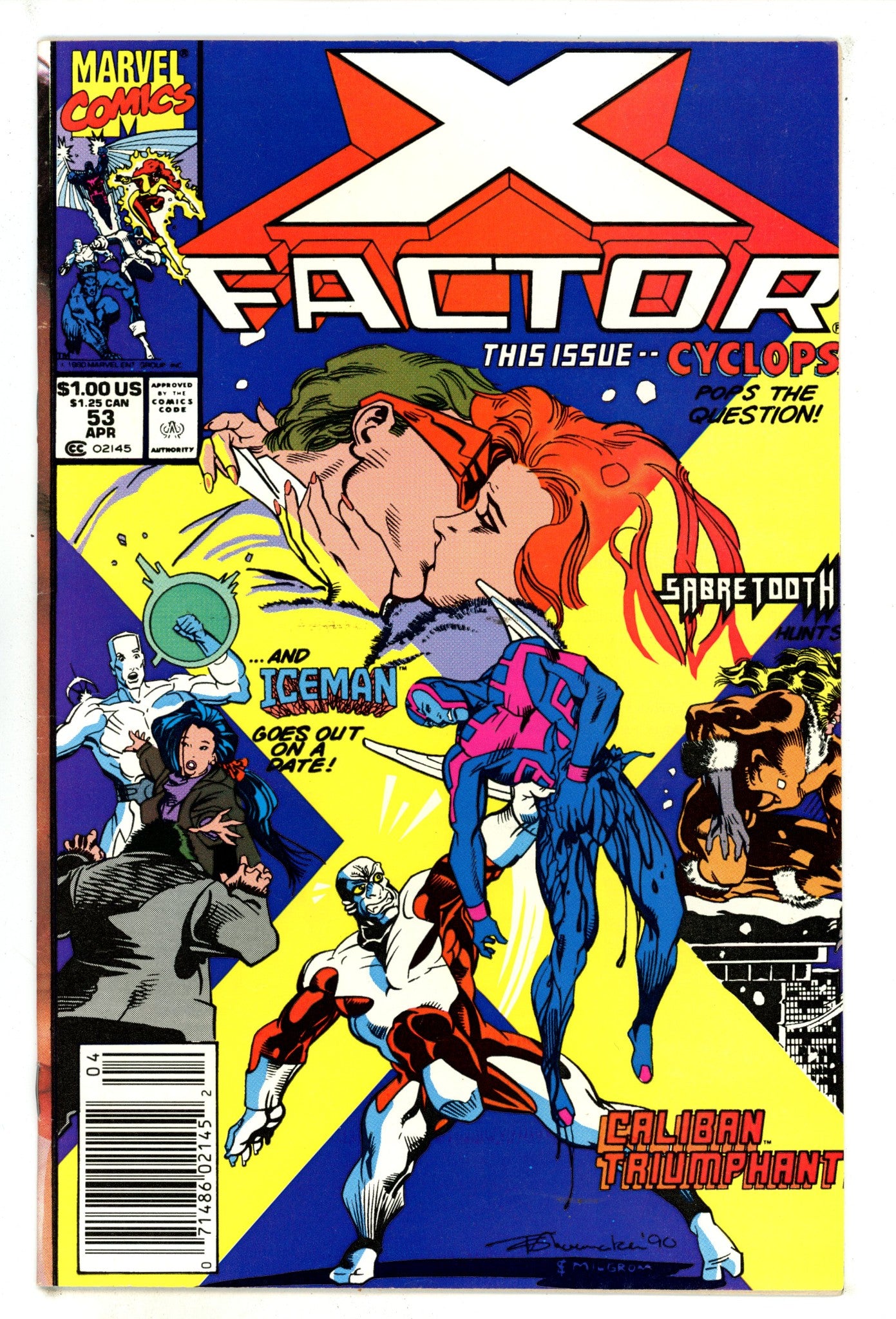 X-Factor Vol 1 53 Mid Grade (1990) Newsstand 