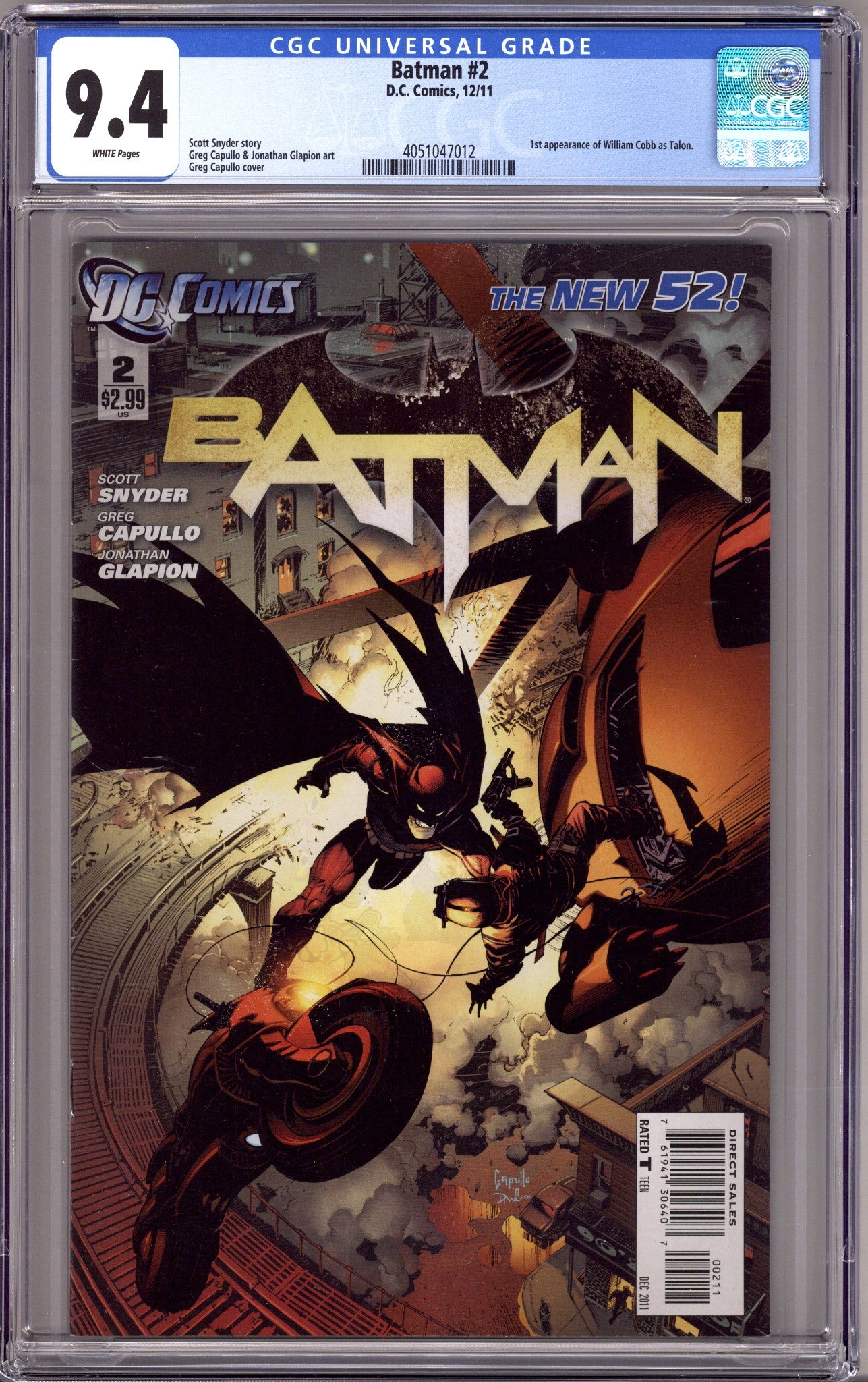 Batman Vol 2 2 CGC 9.4 (NM) (2011) 