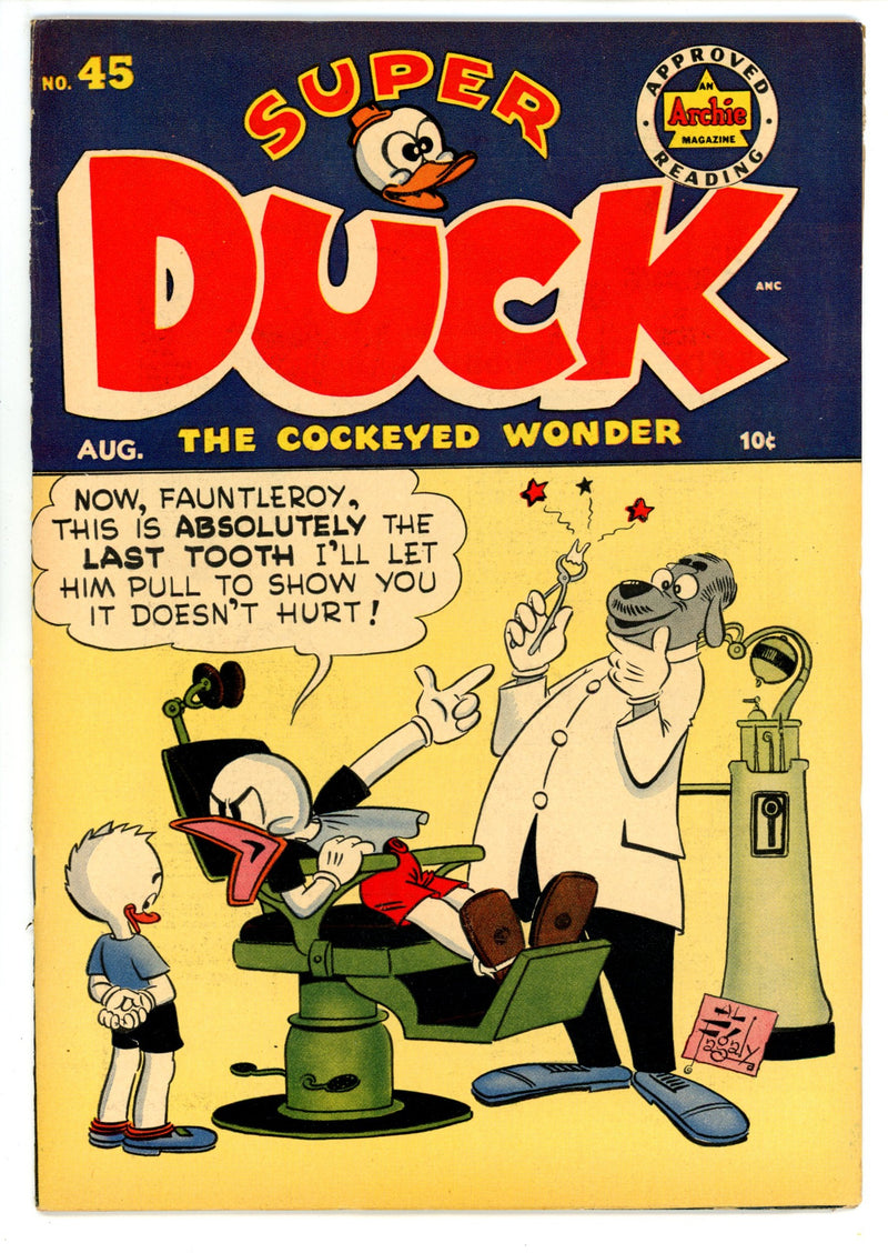 Super Duck Comics 45 VF (8.0) Manufactured W/O Top Staple (1952) 
