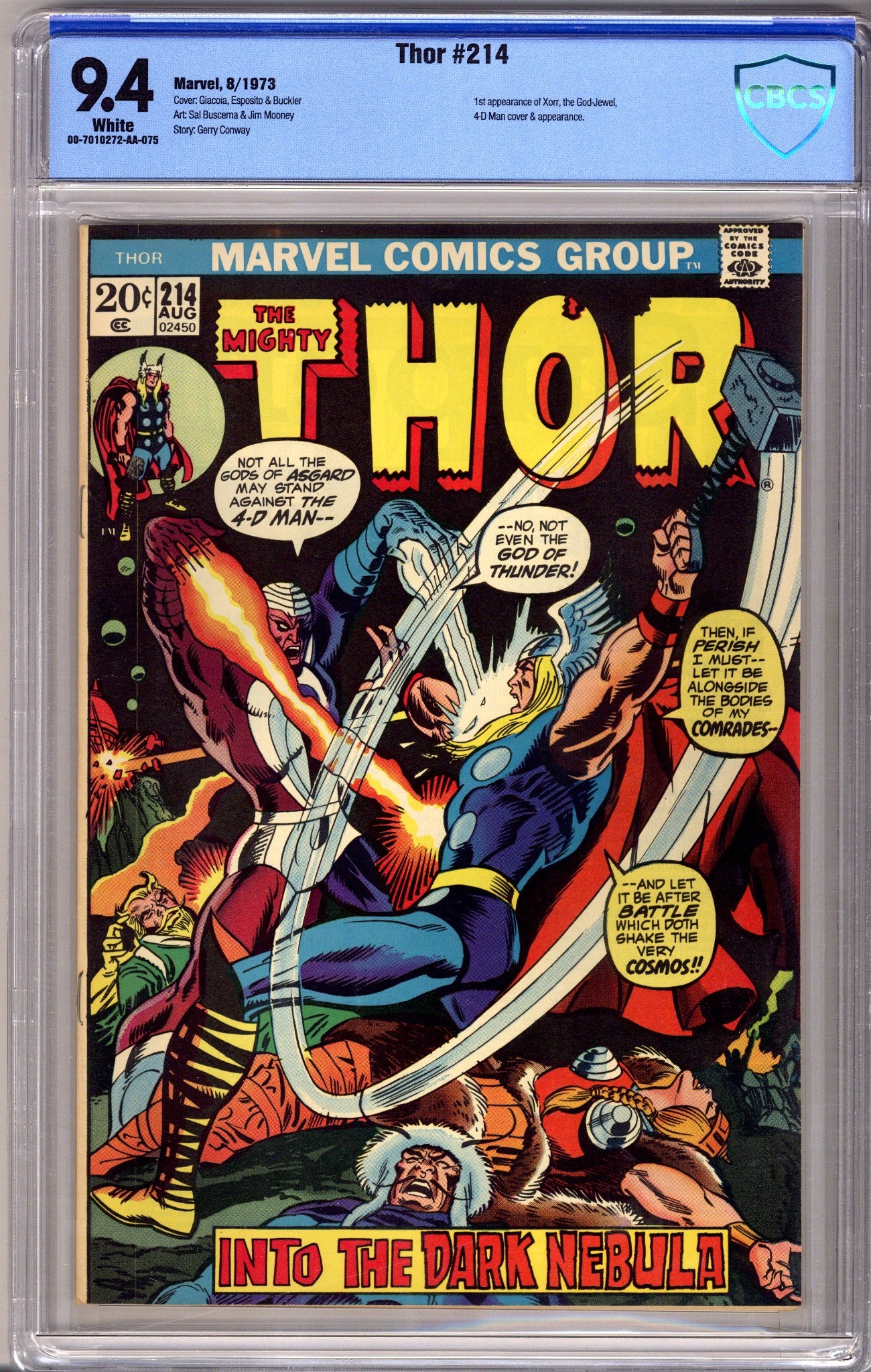 Thor Vol 1 214 CBCS 9.4 (1973)