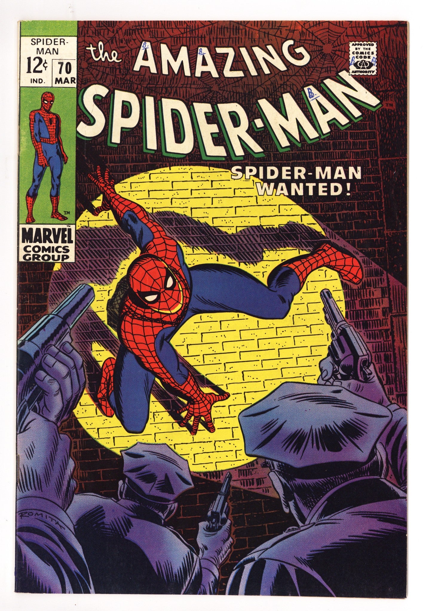 The Amazing Spider-Man Vol 1 70  VF (8.0) Colour Touch  (1969)        