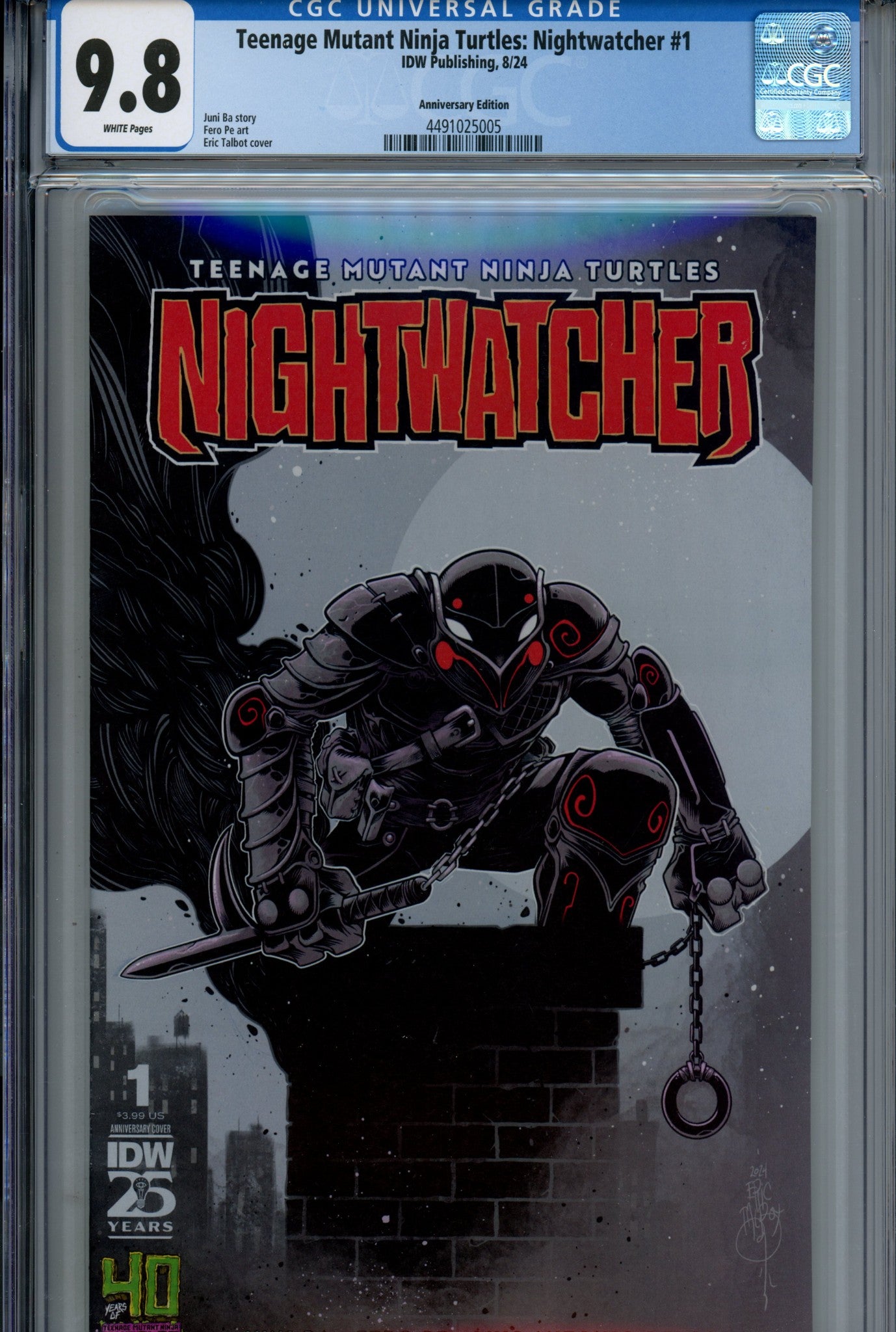 Teenage Mutant Ninja Turtles: Nightwatcher 1 CGC 9.8 (NM/M) (2024) Talbot Variant 