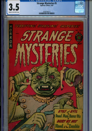 Strange Mysteries 5 CGC 3.5 (VG-) (1952) 