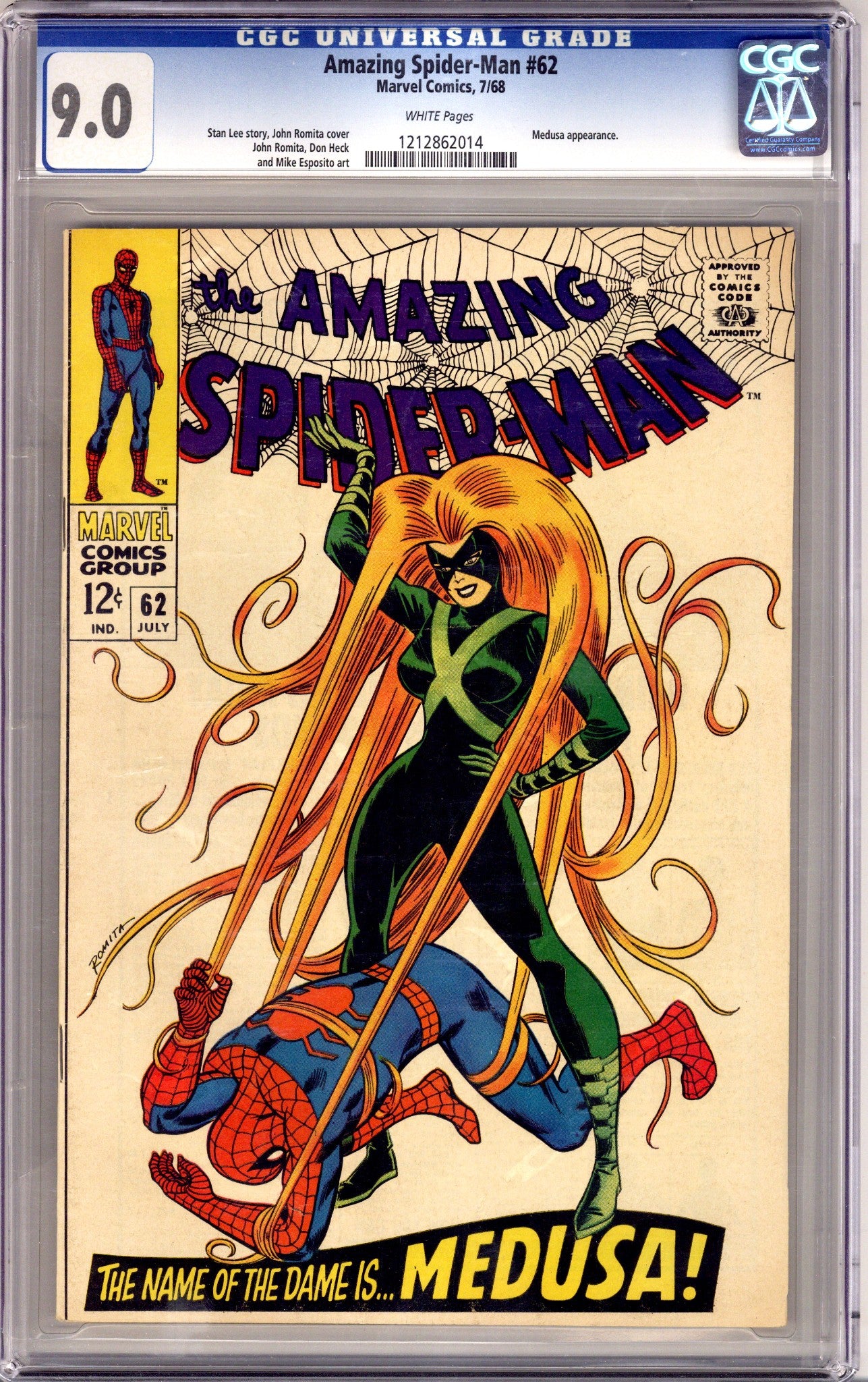 The Amazing Spider-Man Vol 1 62 CGC 9.0 (VF/NM) (1968) 