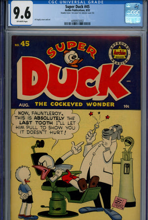 Super Duck Comics  45 CGC 9.6 (NM+) Double Cover  (1952)  