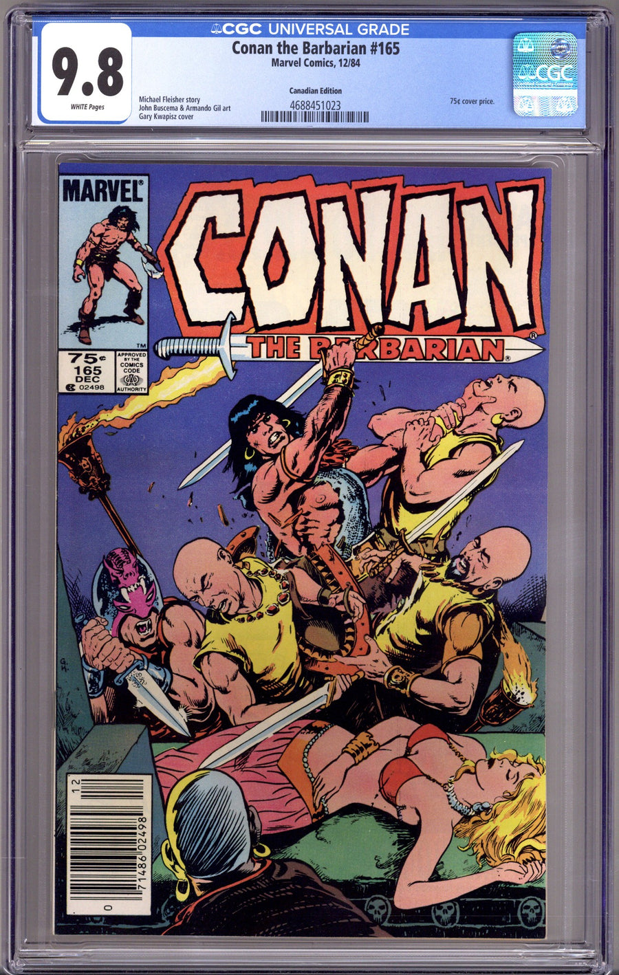 Conan the Barbarian Vol 1 165 CGC 9.8 (NM/M) (1984) Canadian Price Variant 
