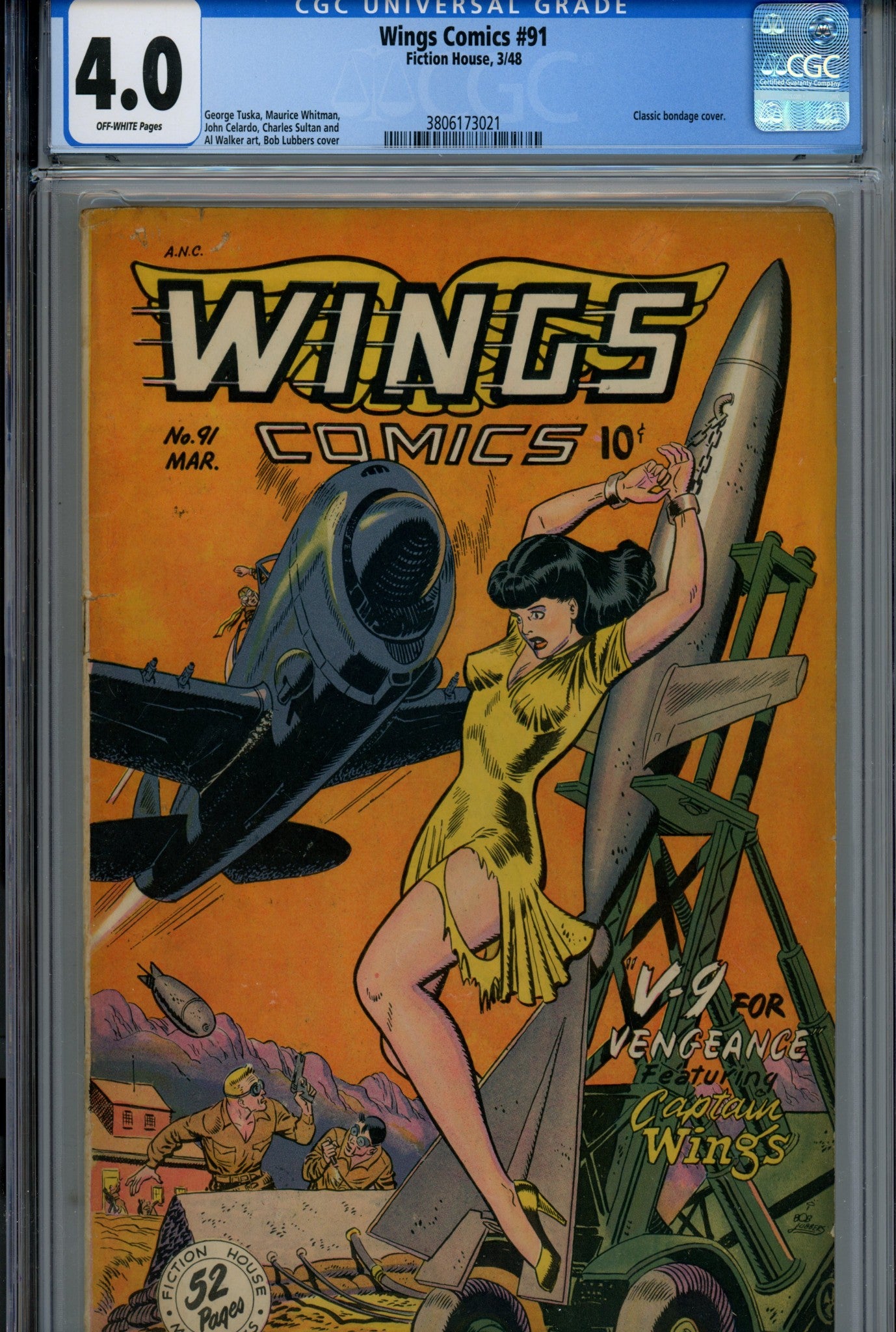Wings Comics 91 CGC 4.0 (VG) (1948) 