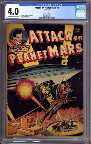 Attack on Planet Mars 1 CGC 4.0 (VG) (1951) Canadian Edition