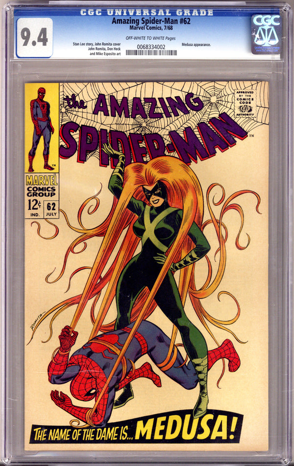 The Amazing Spider-Man Vol 1 62 CGC 9.4 (NM) (1968)