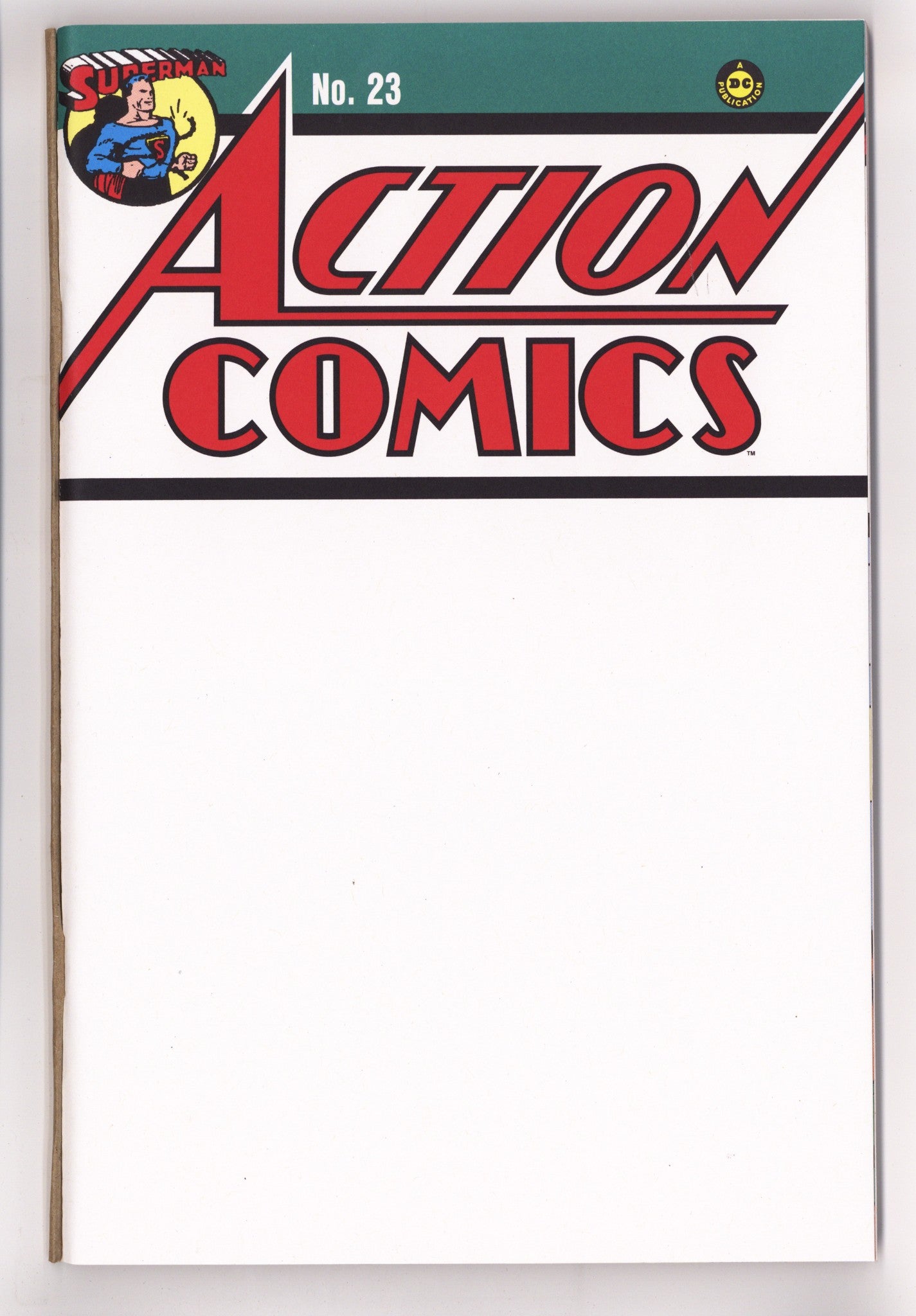 Action Comics Vol 1 23 Facsimile Blank Variant (2025)