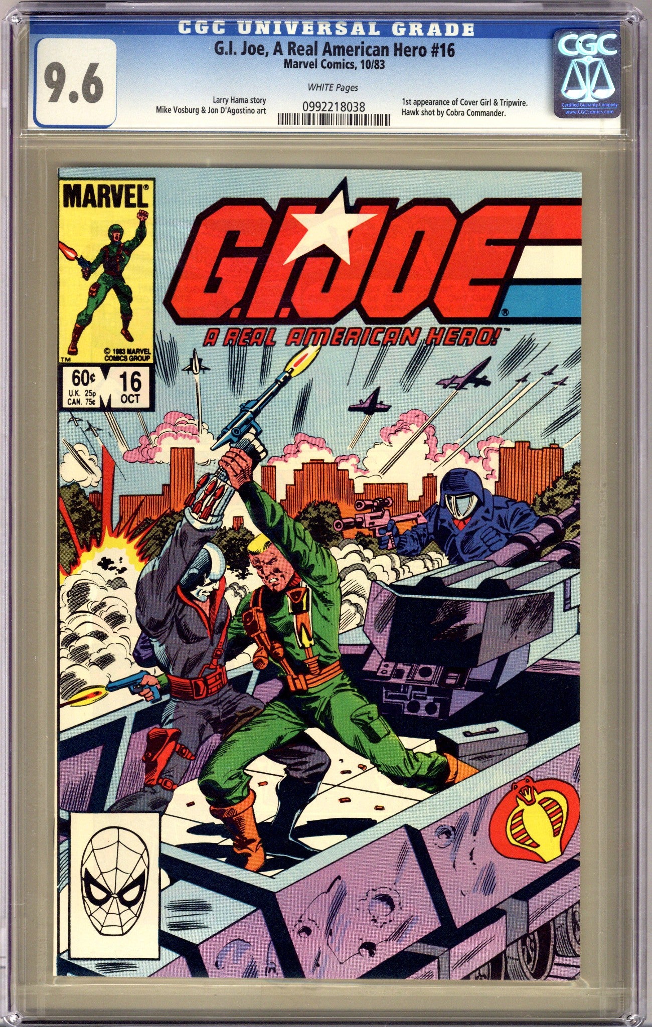 G.I. Joe, A Real American Hero 16 CGC 9.6 (NM+) (1983) 