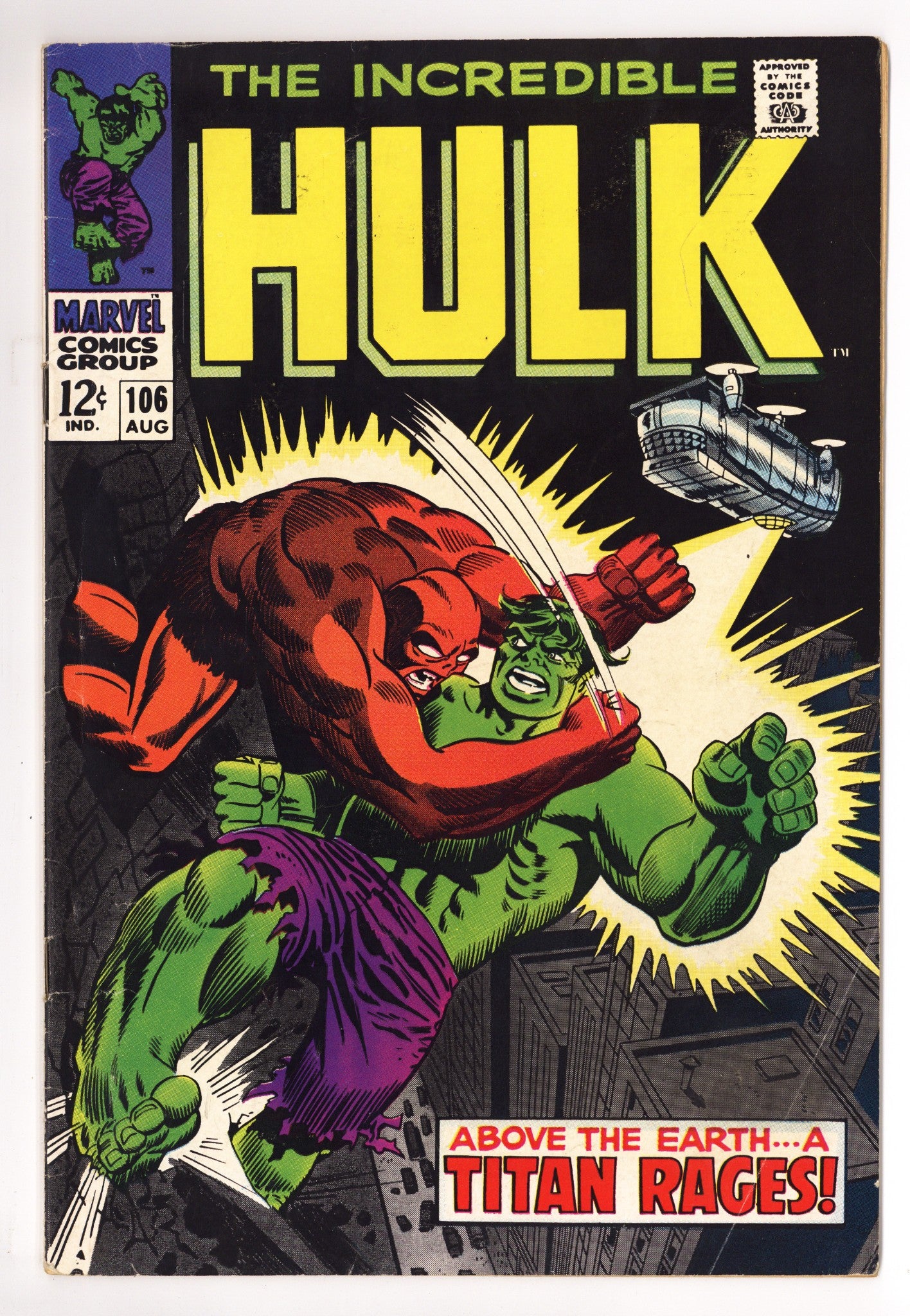 The Incredible Hulk Vol 1 106 VG/FN (5.0) (1968) 