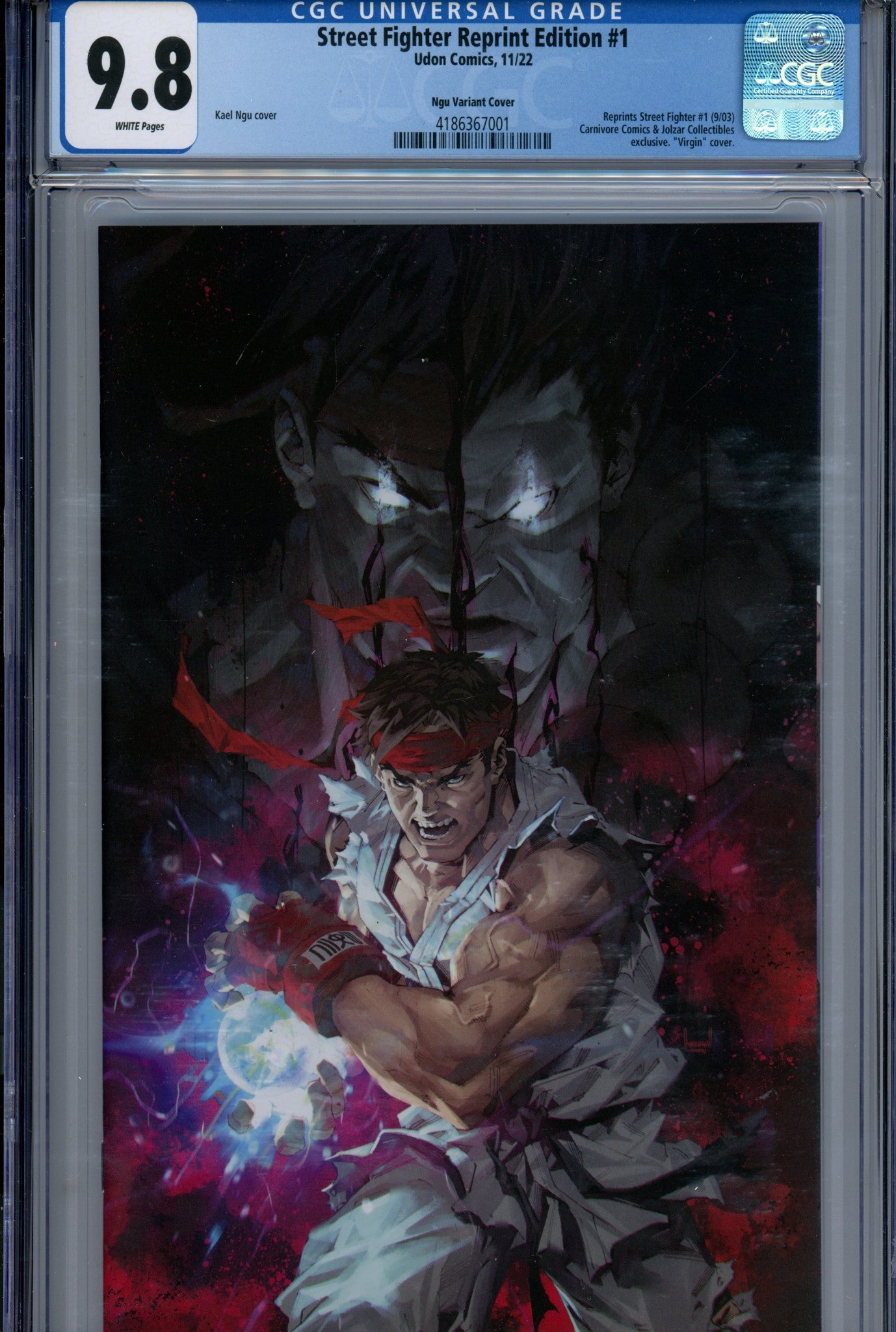Street Fighter Reprint Edition 1 CGC 9.8 (NM/M) 1/500 (2022) Ngu Virgin Exclusive Variant 