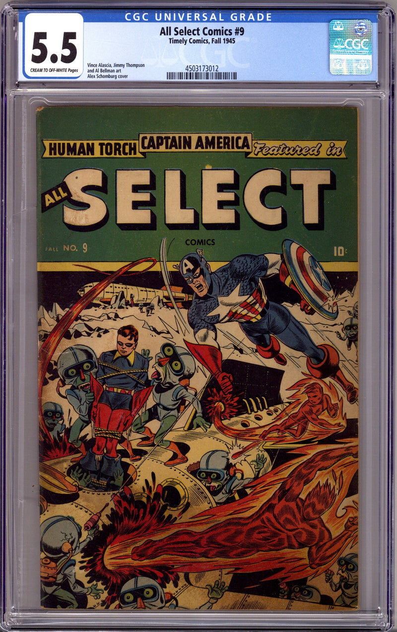 All Select Comics 9 CGC 5.5 (FN-) (1945) 