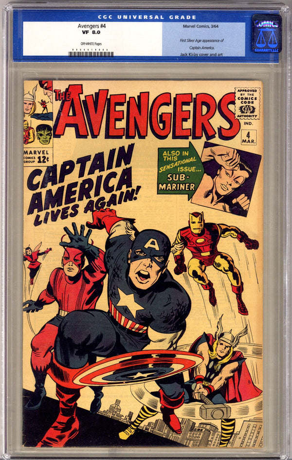 The Avengers Vol 1 4 CGC 8.0 (VF) (1964) 