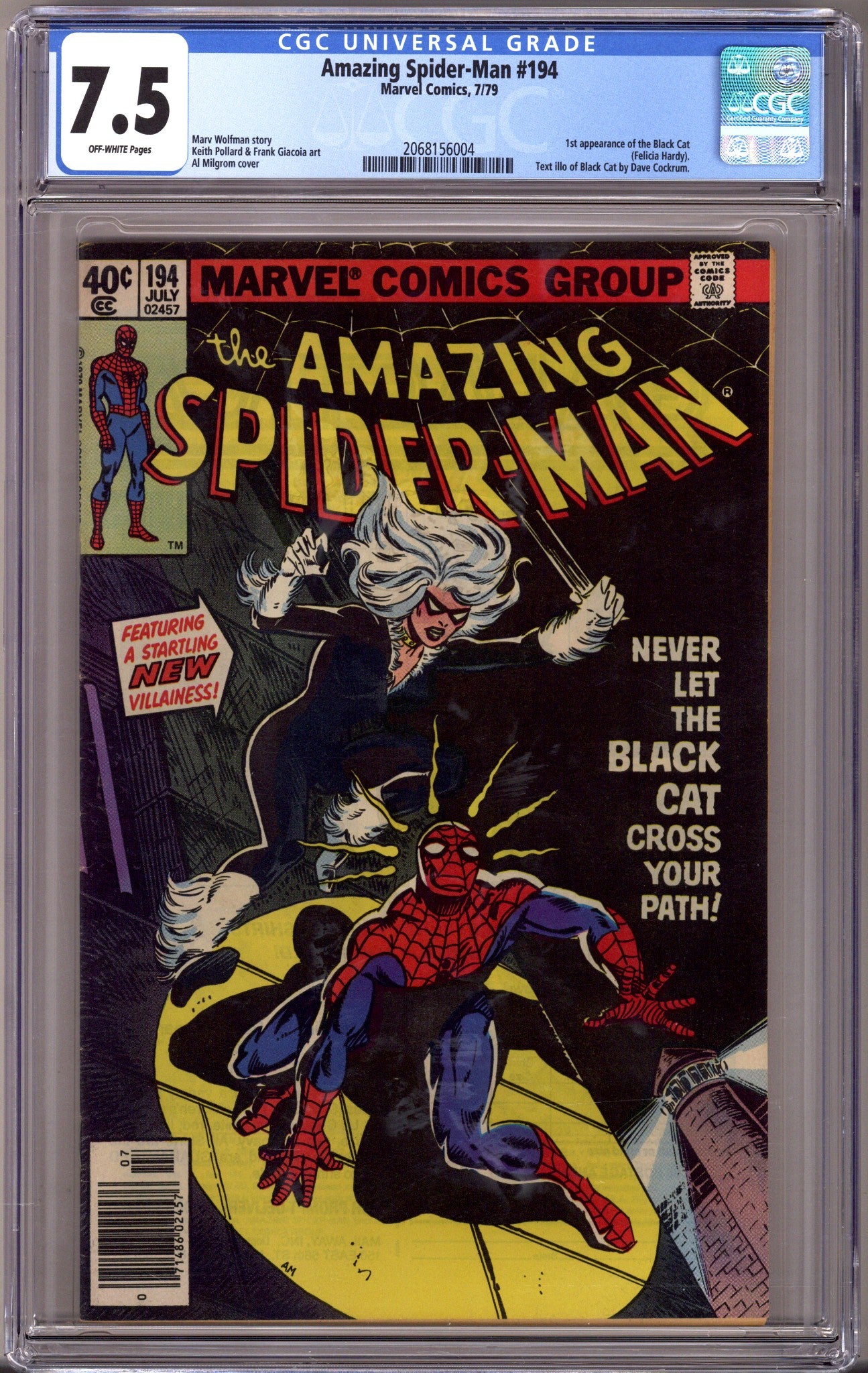 The Amazing Spider-Man Vol 1 194 CGC 7.5 (VF-) (1979) Newsstand 