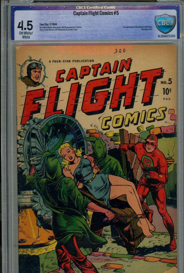Captain Flight Comics 5 CBCS 4.5 (VG+) (1944)