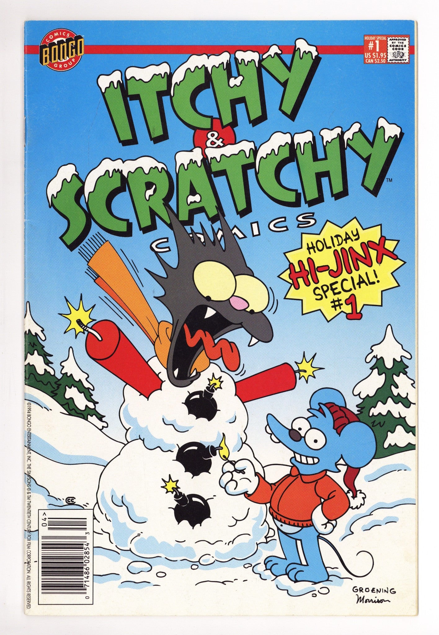 Itchy & Scratchy Comics 4 Low Grade (1994) Newsstand 