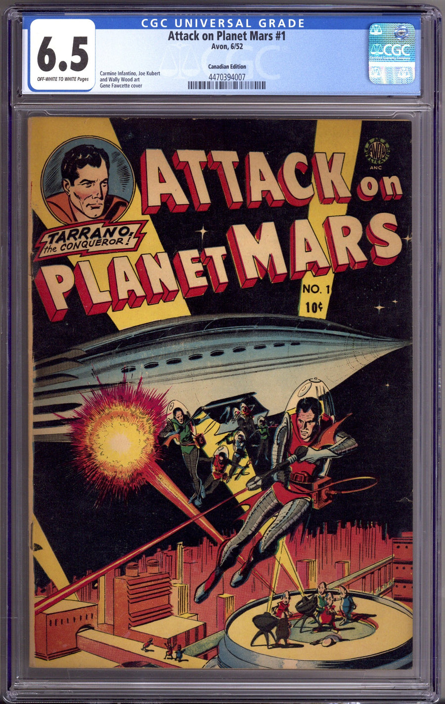 Attack on Planet Mars 1 CGC 6.5 (FN+) (1951) Canadian Edition 