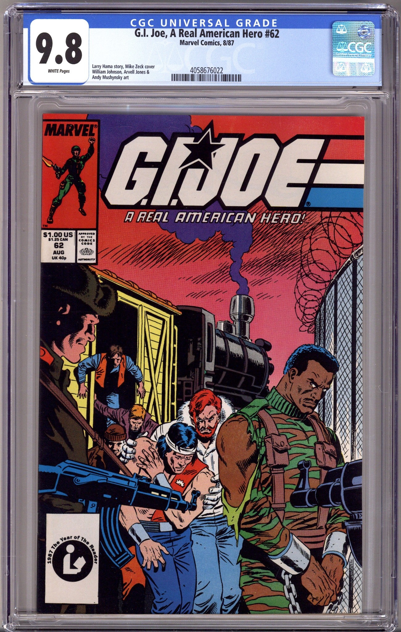 G.I. Joe, A Real American Hero 62 CGC 9.8 (NM/M) (1987) 