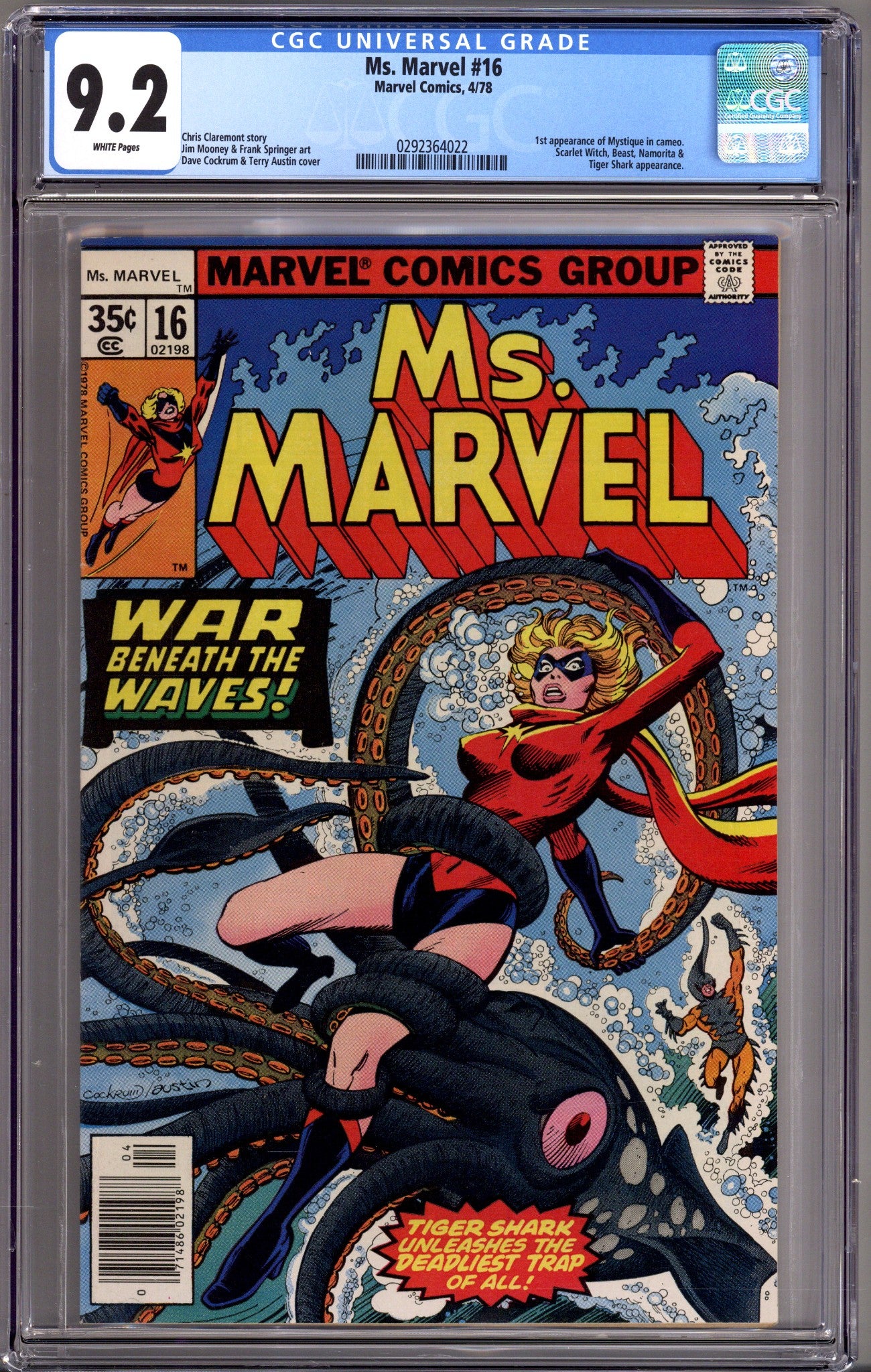 Ms. Marvel Vol 1 16 CGC 9.2 (NM-) (1978) 