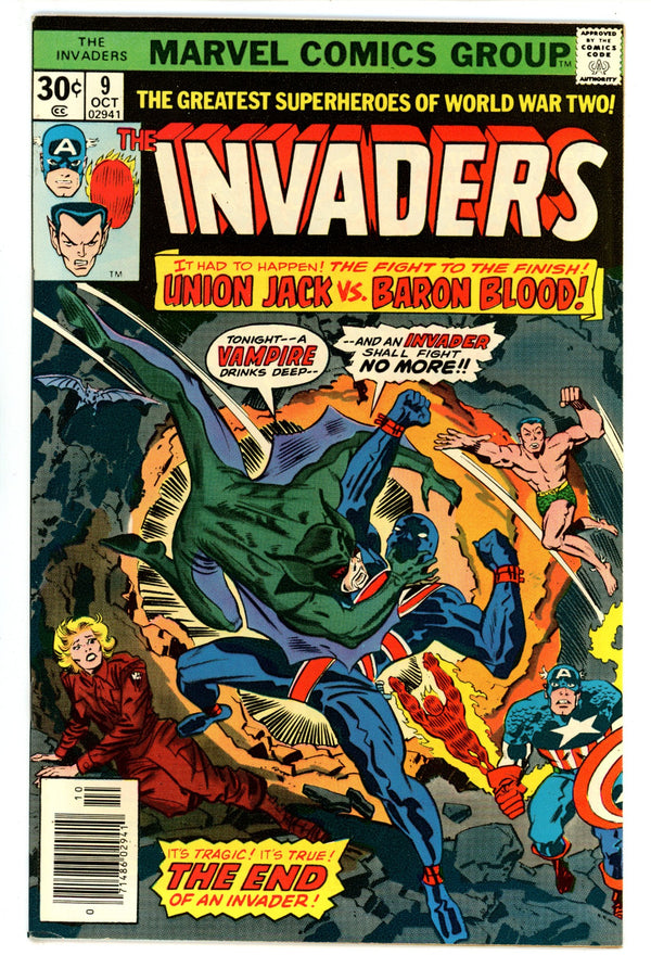The Invaders Vol 1 9 VF+ (8.5) (1976)