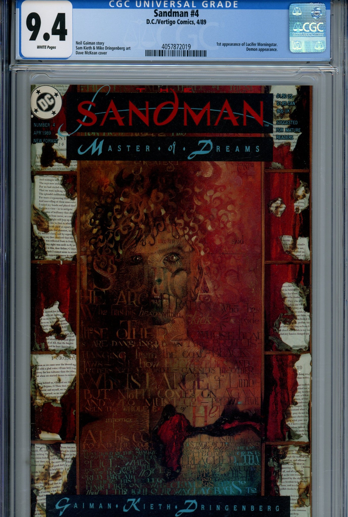 Sandman Vol 2 4 CGC 9.4 (1989)