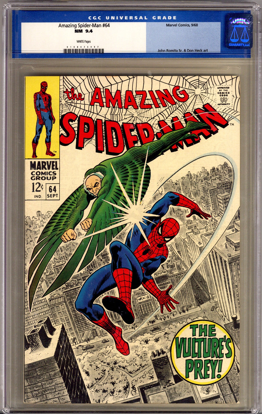The Amazing Spider-Man Vol 1 64 CGC 9.4 (NM) (1968) 