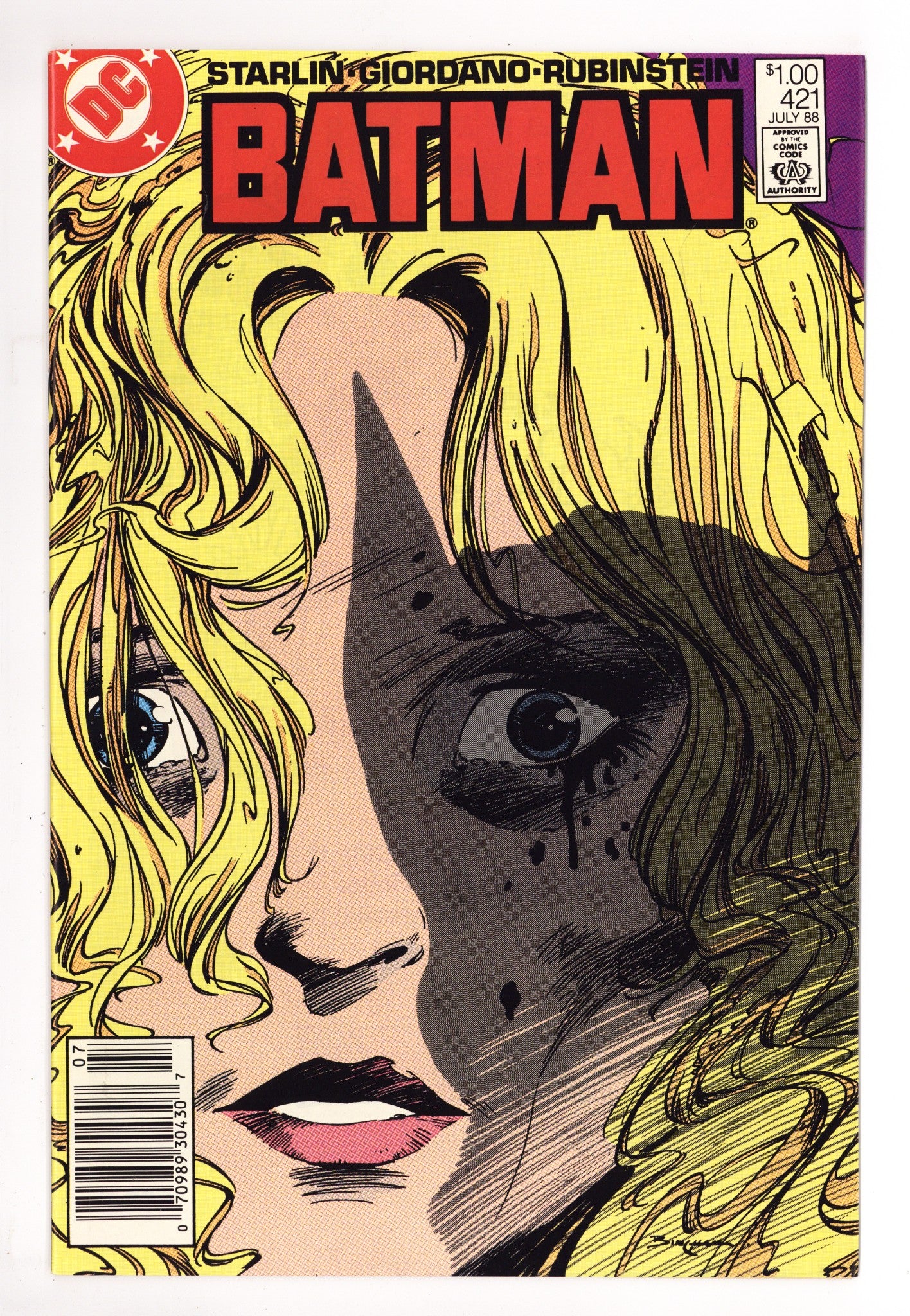 Batman Vol 1 421 VF (8.0) (1988) Canadian Price Variant 