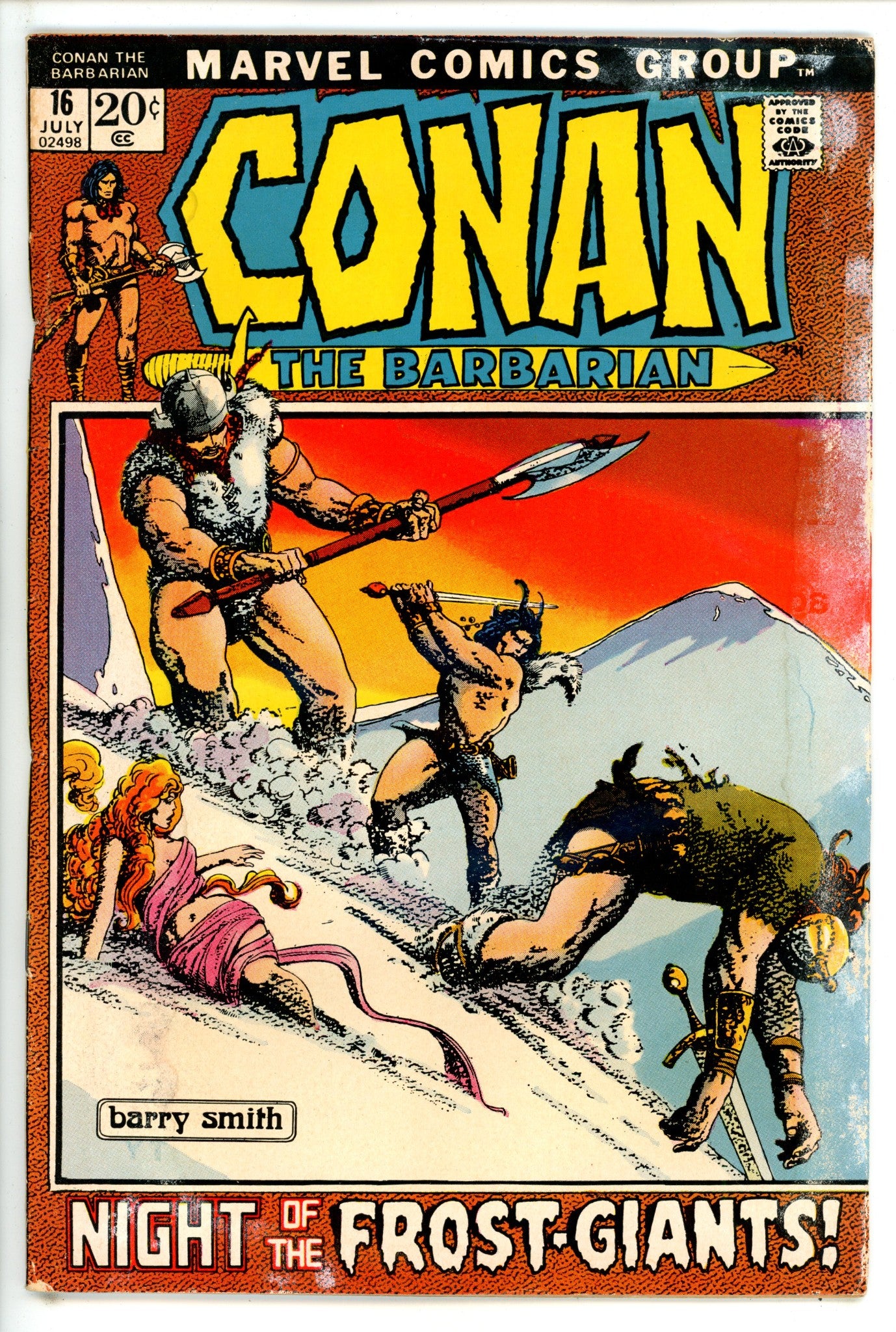 Conan the Barbarian Vol 1 16 GD (2.0) (1972) 