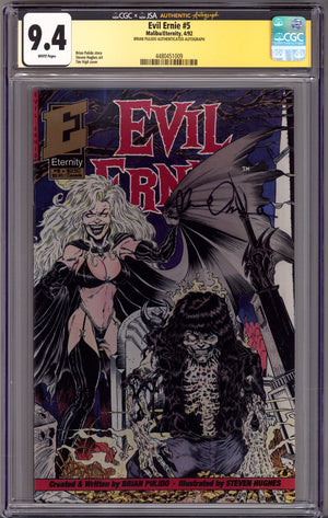 Evil Ernie 5 CGC 9.4 (NM) (1992) Signed x1 Cover Brian Pulido