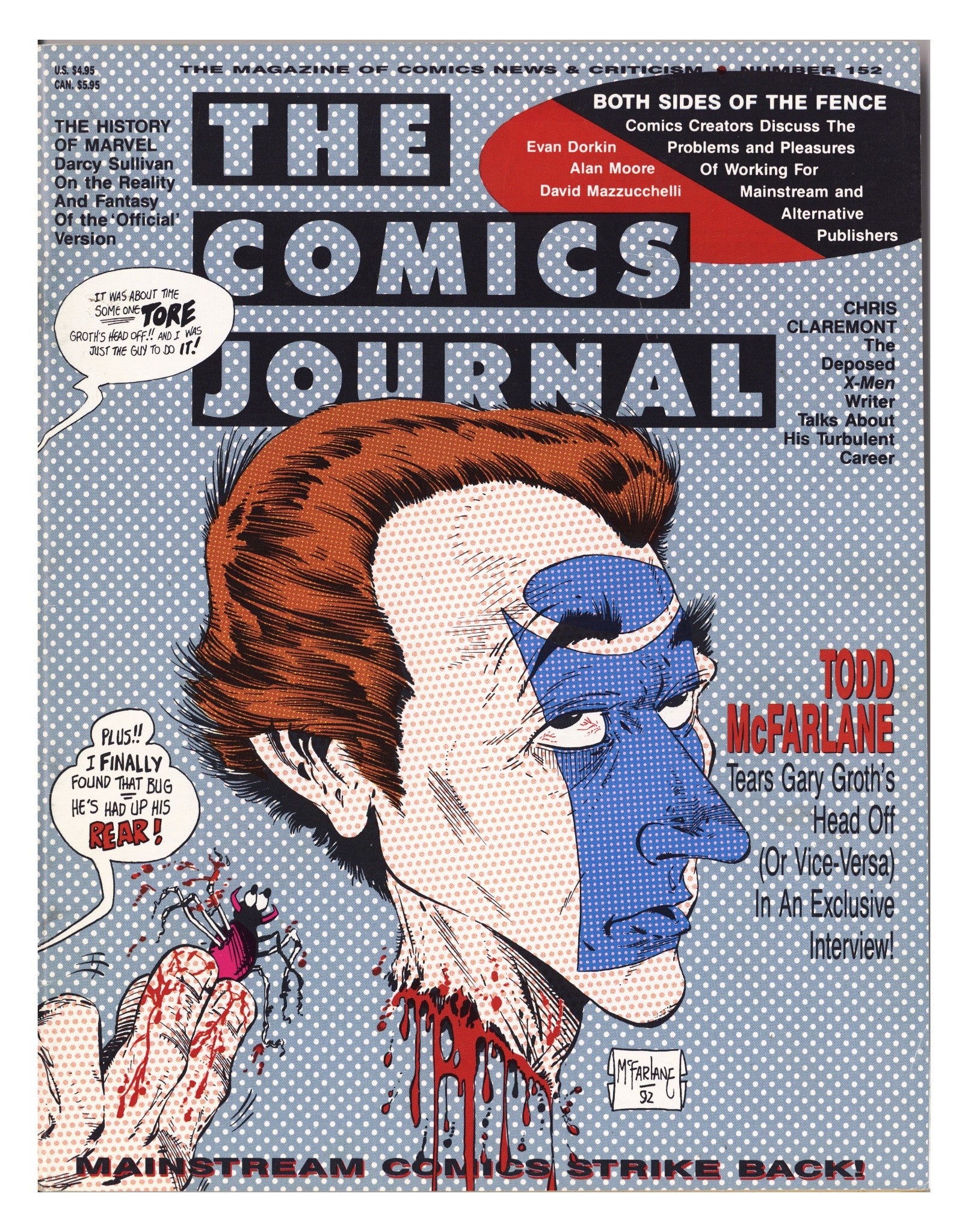 The Comics Journal 152 FN (6.0) (1992) 