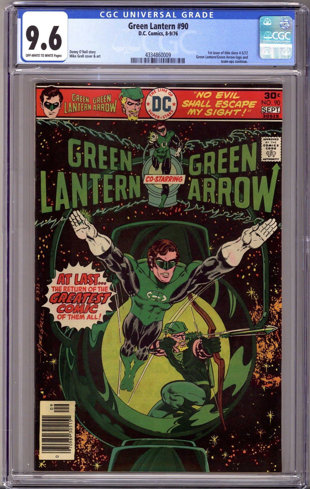 Green Lantern Vol 2 90 CGC 9.6 (NM+) (1976) 