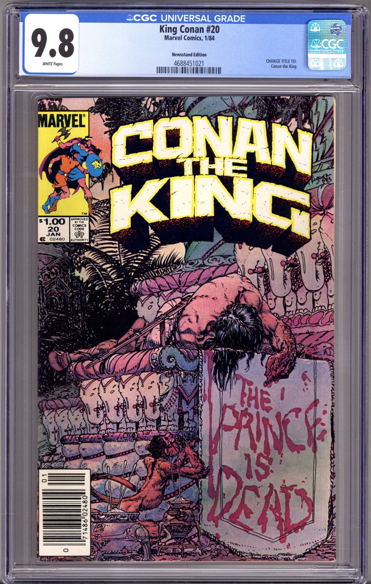 Conan the King 20 CGC 9.8 (NM/M) (1984) Newsstand 