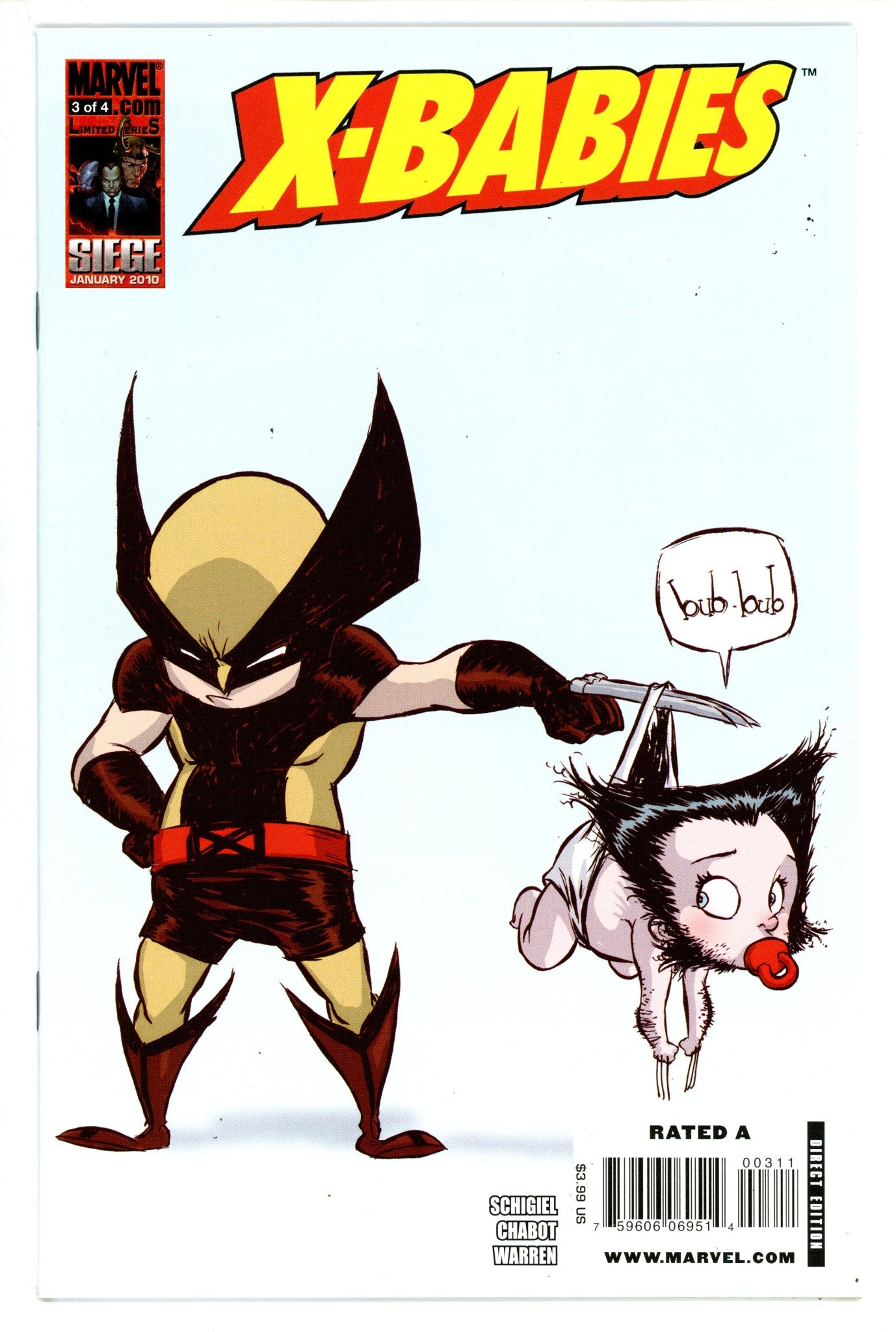 X-Babies Vol 2 3 NM- (9.2) (2010)