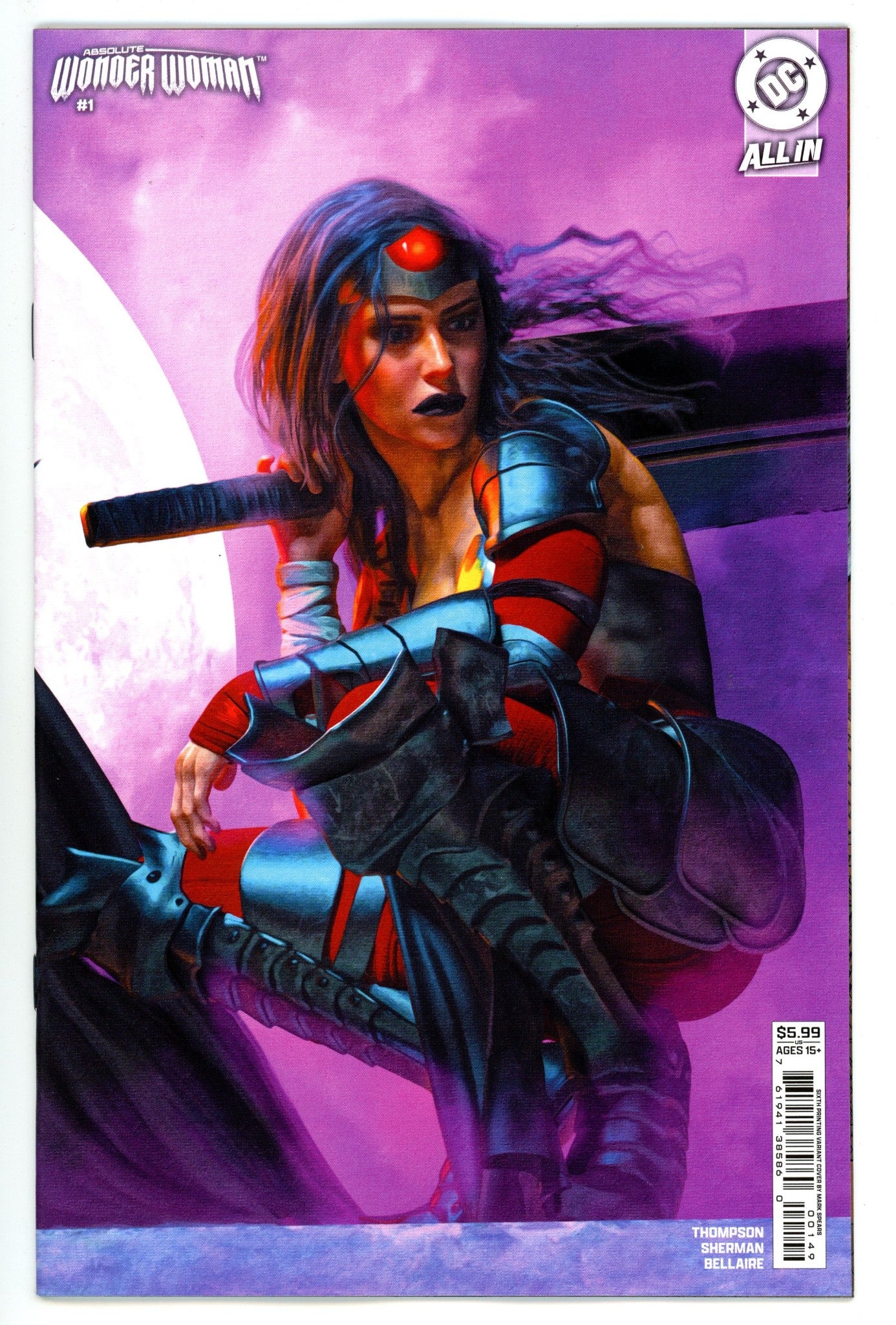 Absolute Wonder Woman 1 Spears 6th Print Variant (2025)