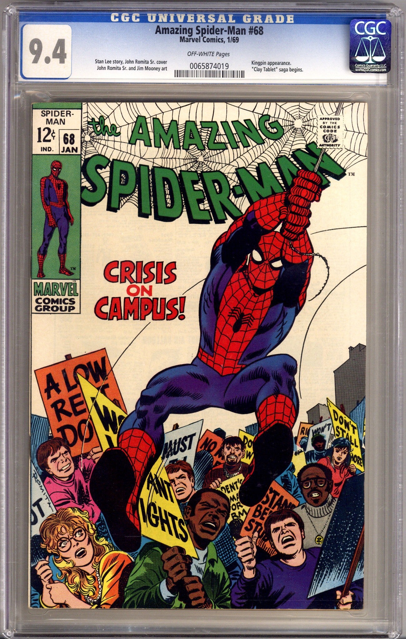 The Amazing Spider-Man Vol 1 68 CGC 9.4 (NM) (1969) 