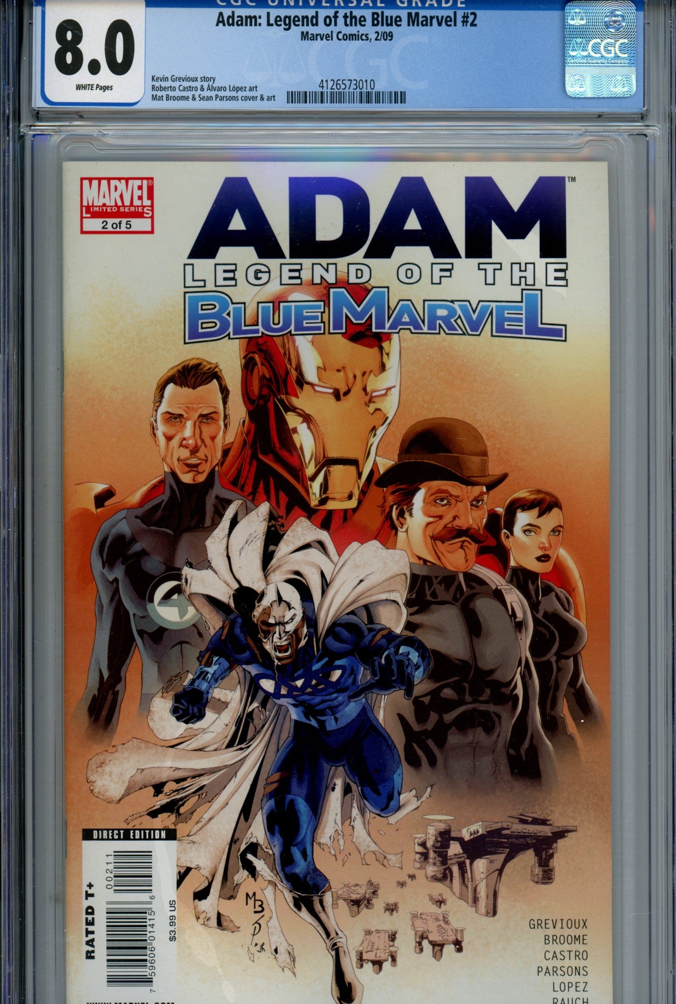 Adam: Legend of the Blue Marvel 2 CGC 8.0 (2009)