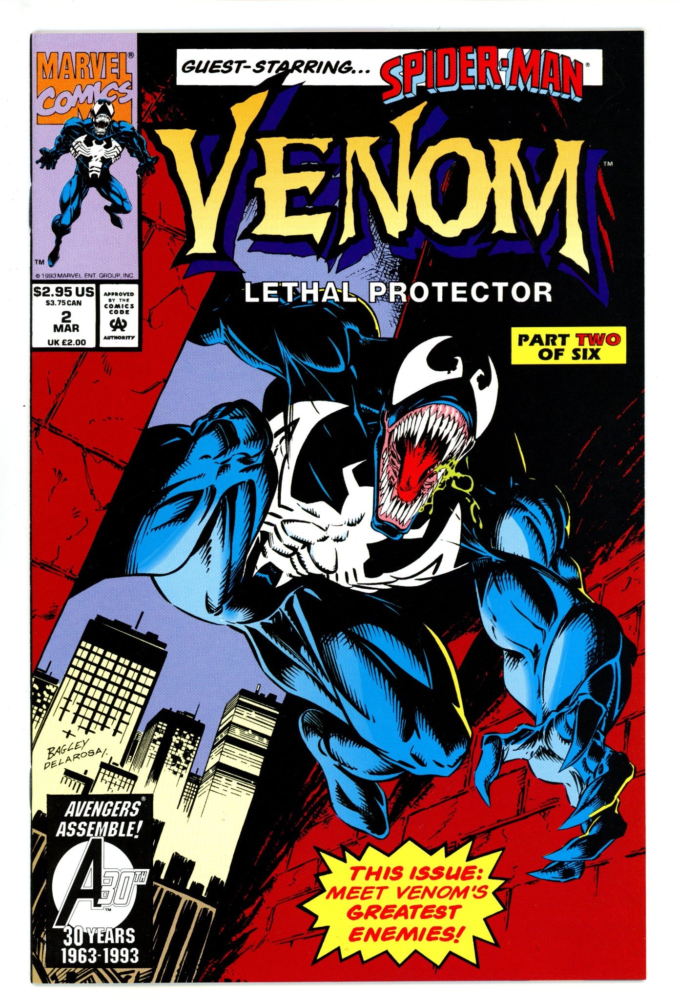 Venom: Lethal Protector Vol 1 2 NM- (9.2) (1993) 