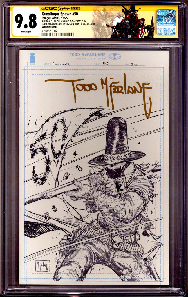 Gunslinger Spawn 50 CGC 9.8 (NM/M) 1/5 Gold Signatu | CaptCan