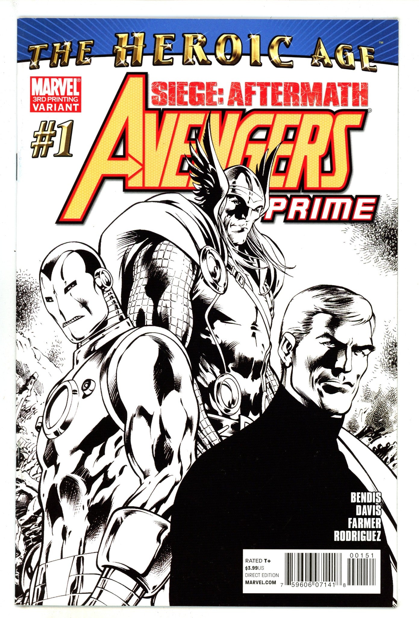 Avengers Prime 1 High Grade (2010) 3rd Print 