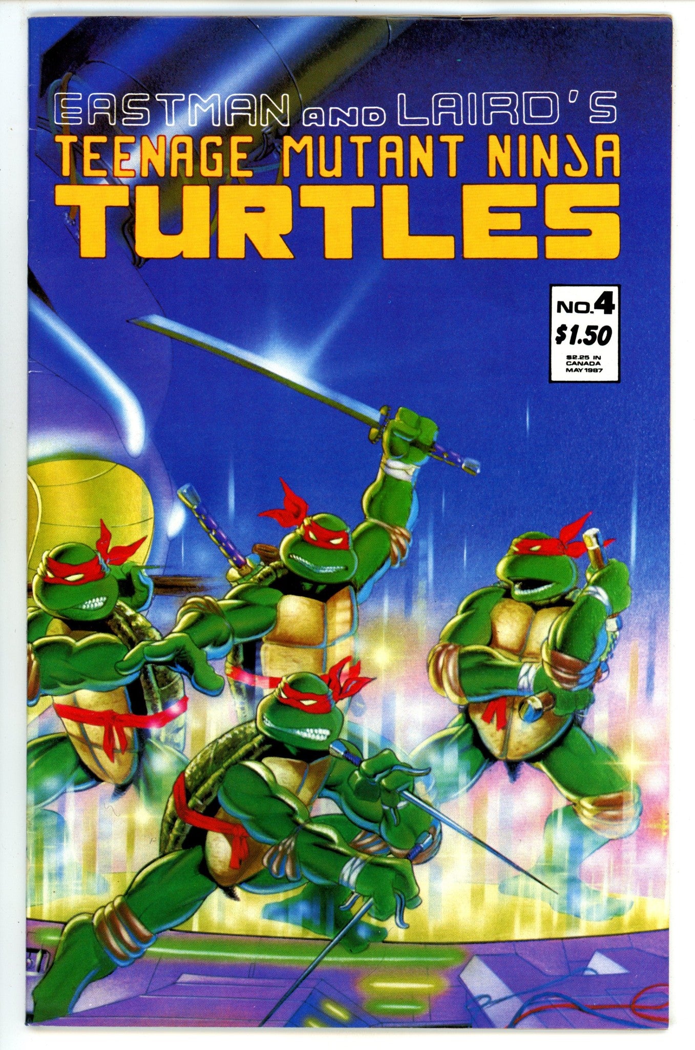 Teenage Mutant Ninja Turtles Vol 1 4 VF+ (8.5) (1985) 2nd Print 