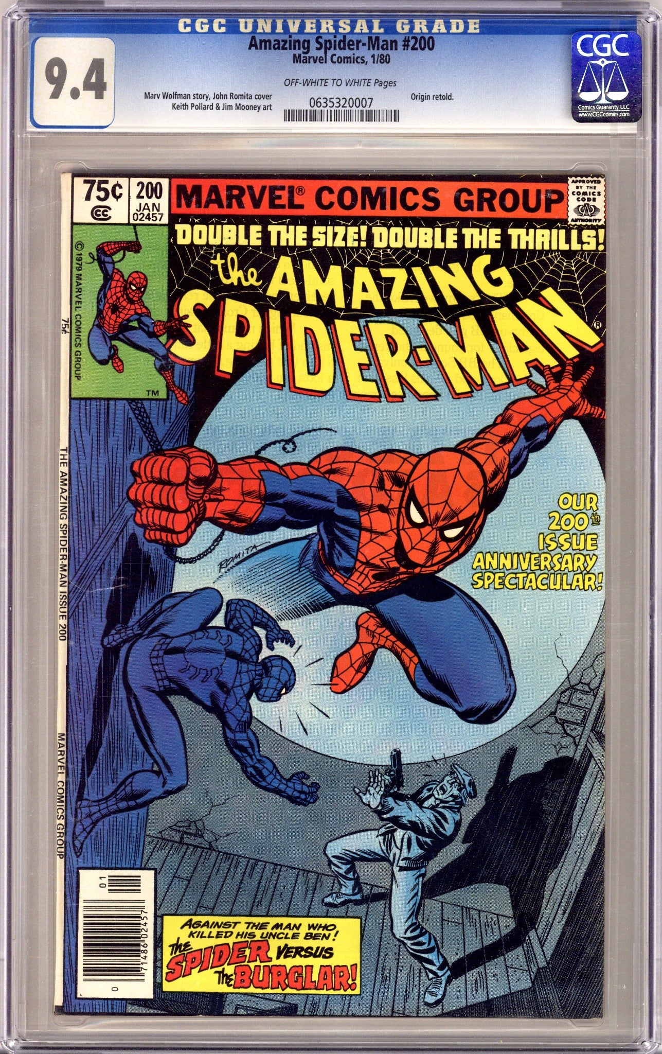The Amazing Spider-Man Vol 1 200 CGC 9.4 (NM) (1980) Newsstand 