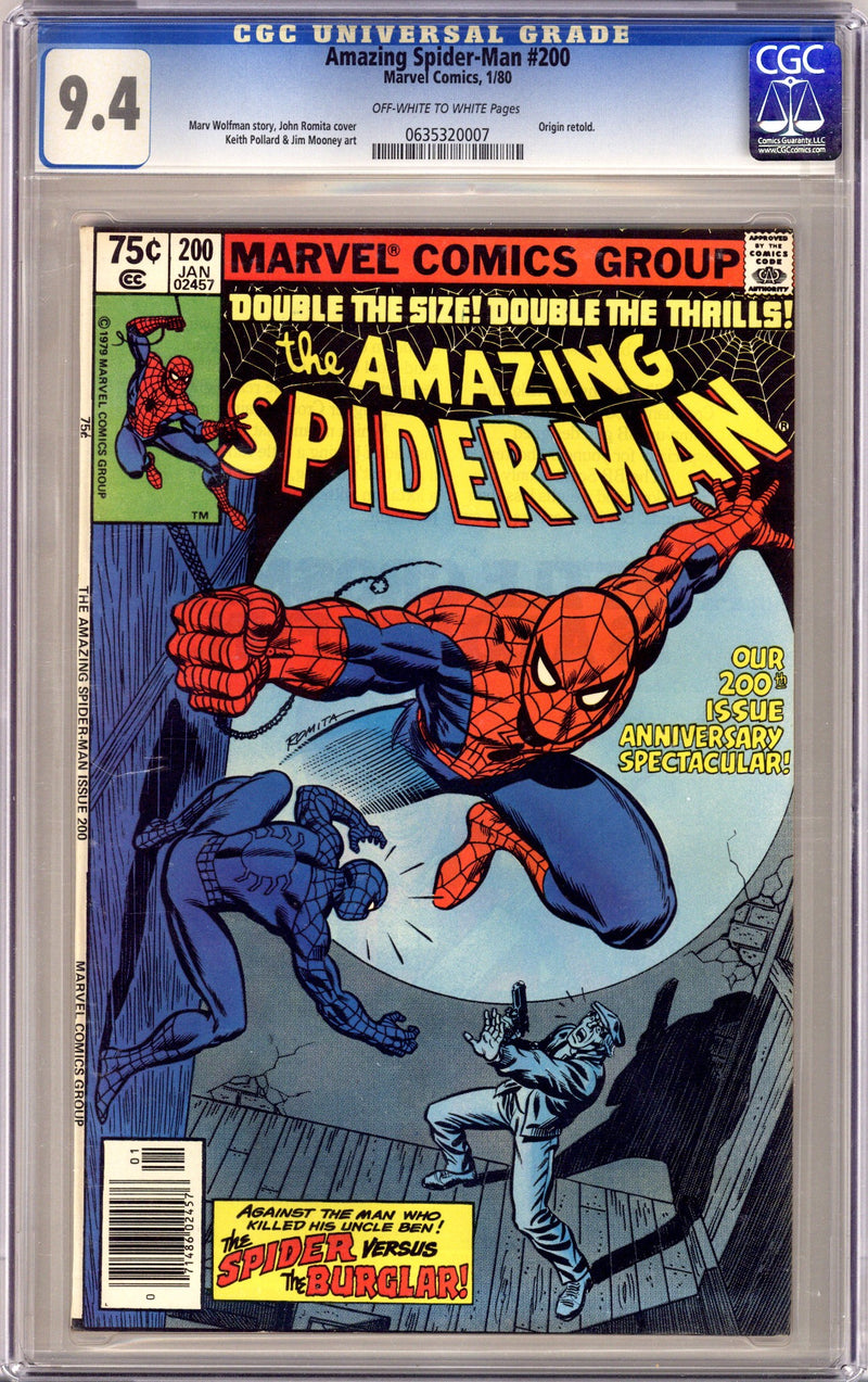 The Amazing Spider-Man Vol 1 200 CGC 9.4 (NM) (1980) Newsstand 