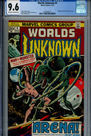 Worlds Unknown 4 CGC 9.6 (1973)