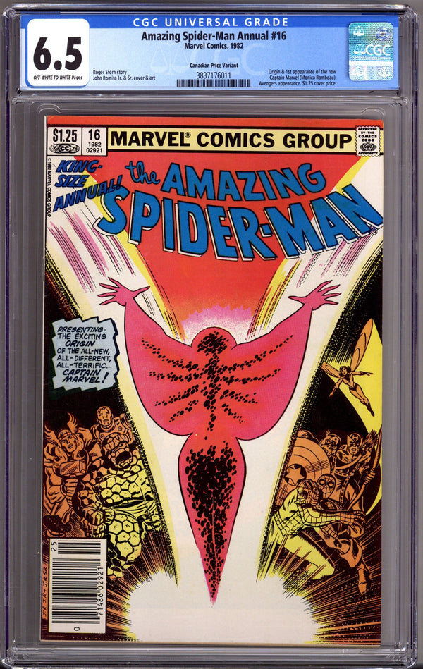 The Amazing Spider-Man Annual Vol 1 16 CGC 6.5 (FN+)   (1982)     Canadian Price Variant