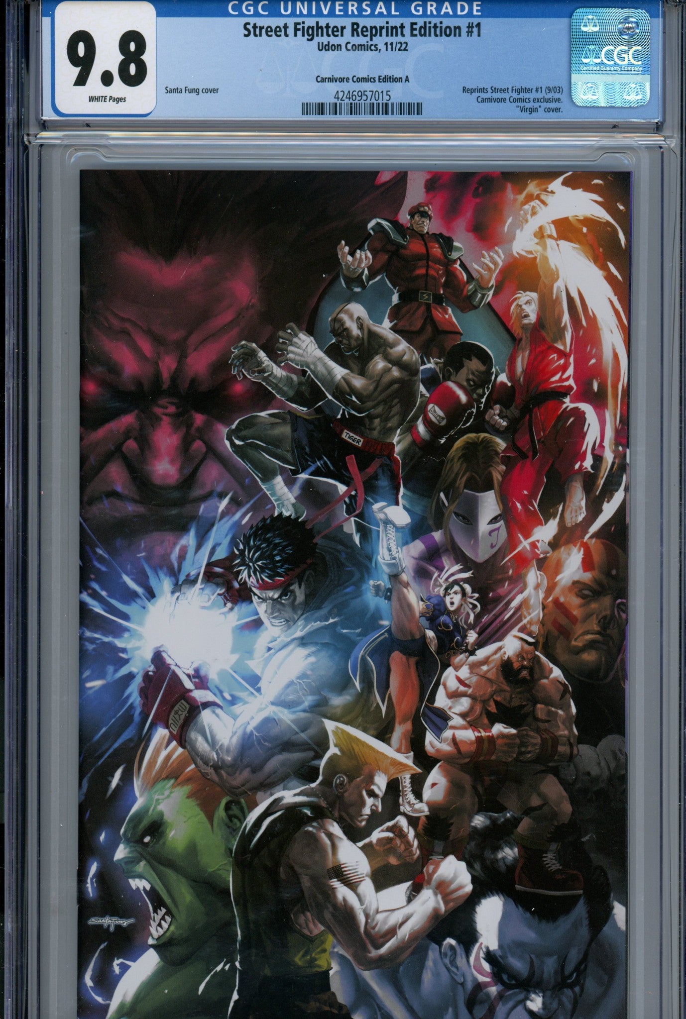 Street Fighter Reprint Edition 1 CGC 9.8 (NM/M) 5/500 (2022) Fung Virgin Exclusive Variant 