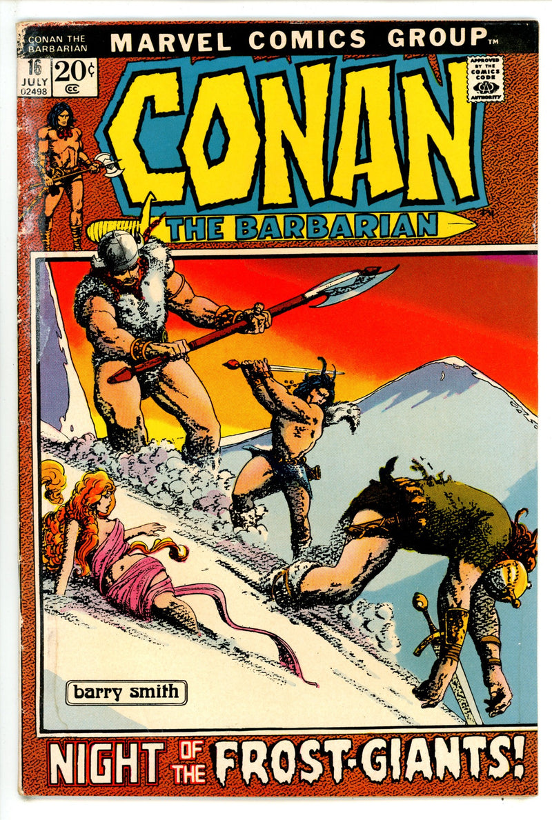 Conan the Barbarian Vol 1 16 GD+ (2.5) (1972) 