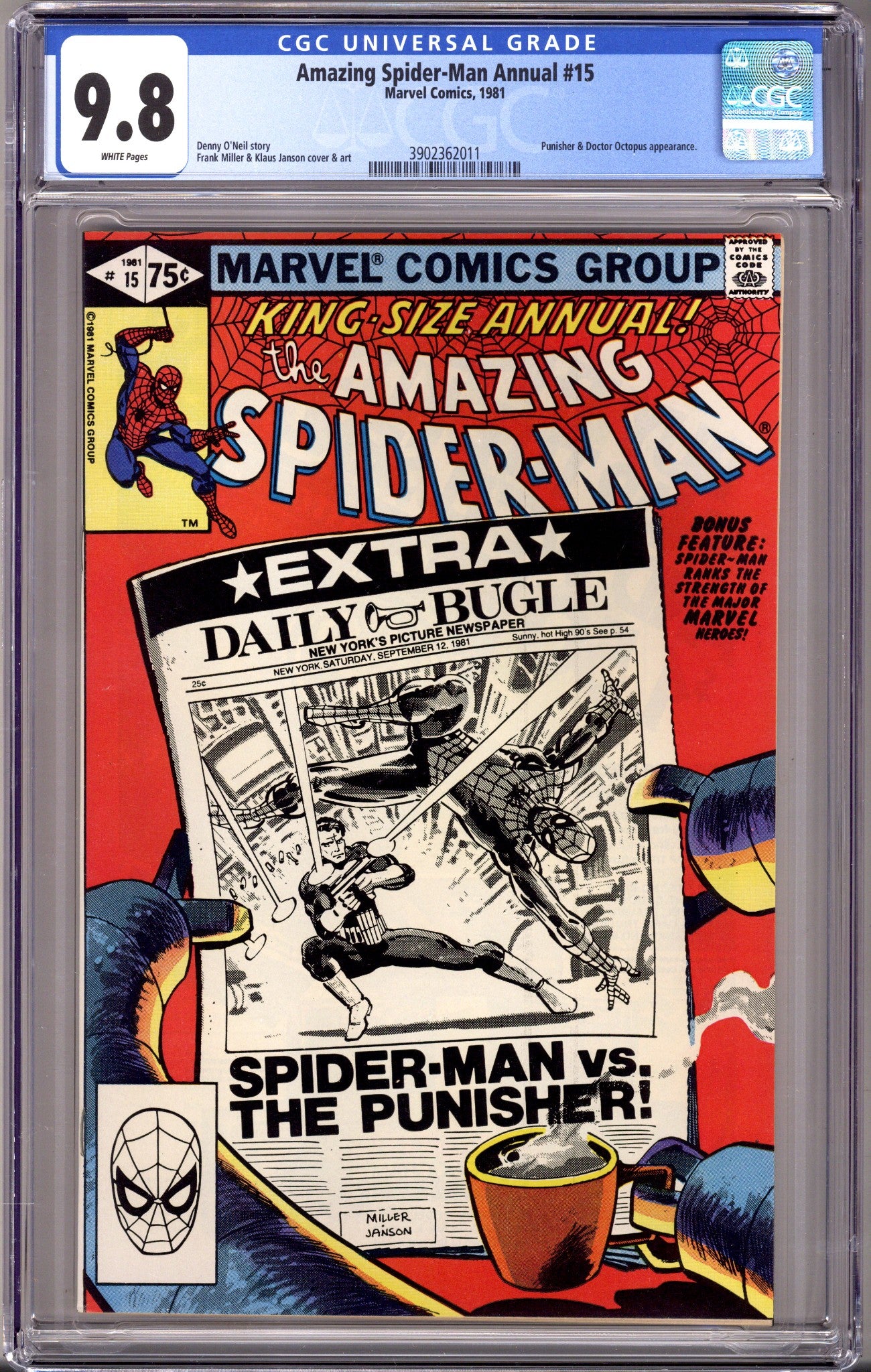The Amazing Spider-Man Annual Vol 1 15 CGC 9.8 (NM/M) (1981) 