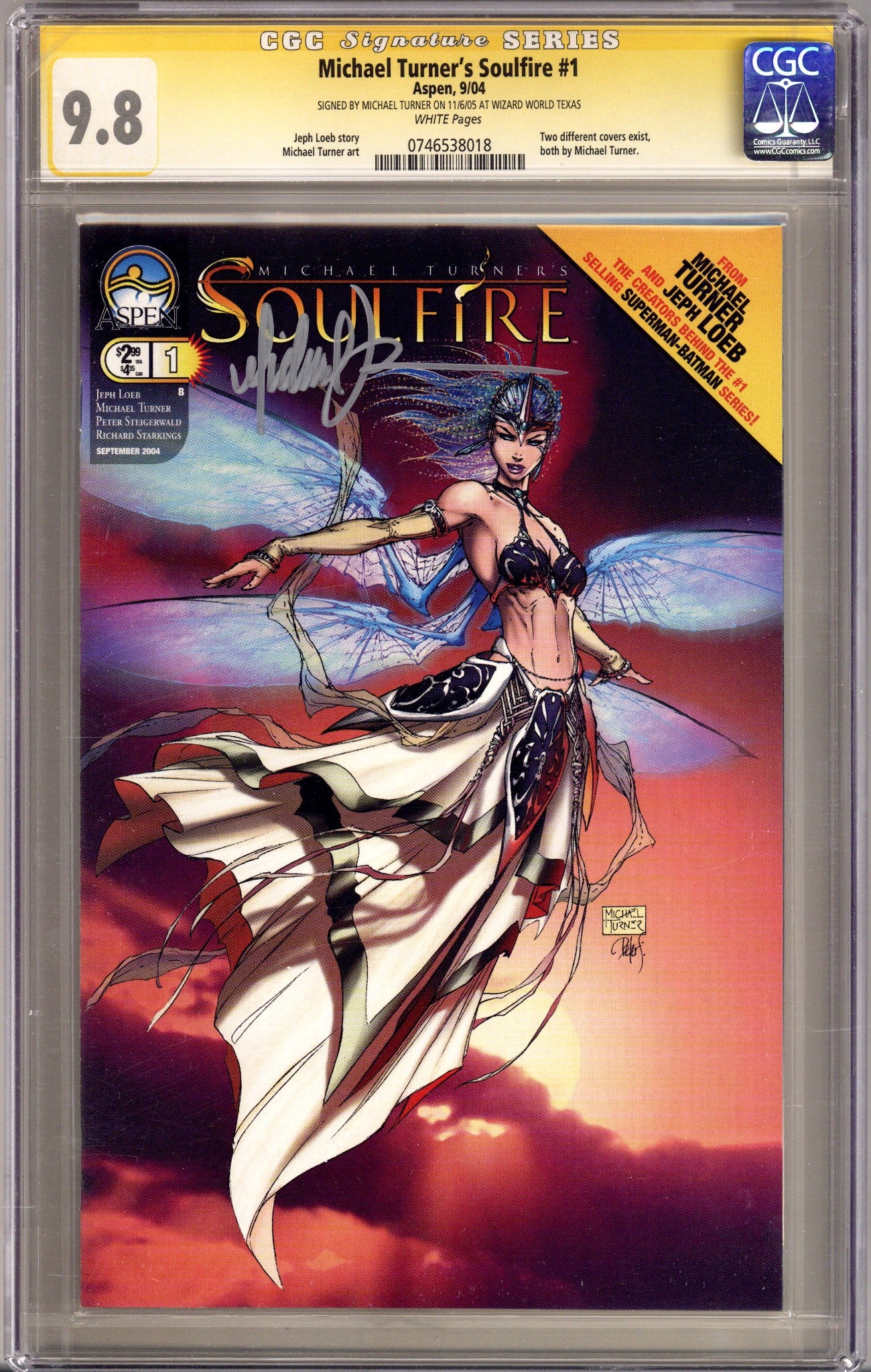 Michael Turner's Soulfire Vol 1 1 CGC 9.8 (NM/M) (2004) Turner Variant Signed x1 Cover Michael Turner 